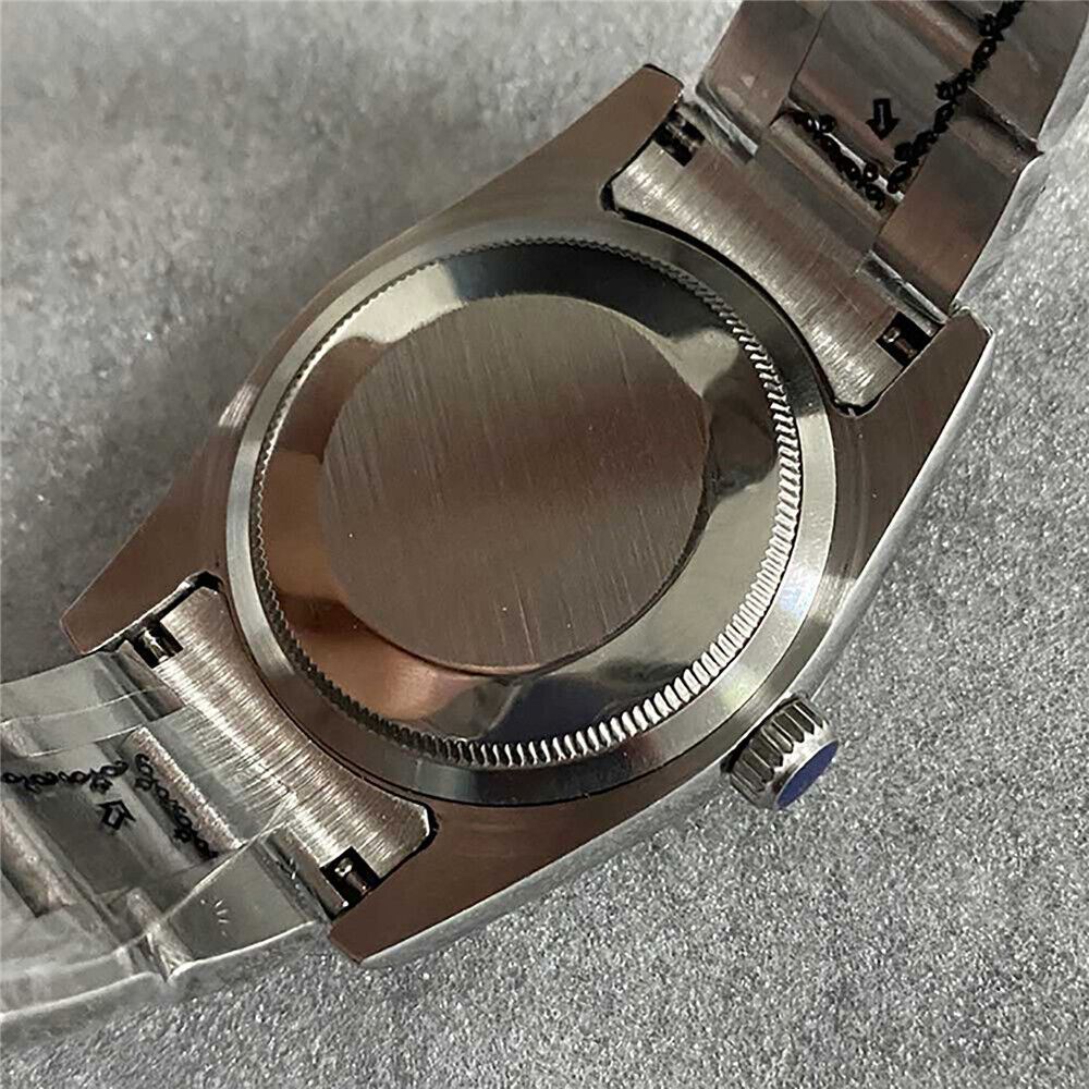 Stainless steel Sapphire Glass watch case and strap by Watch Case+Strap for NH35/36/4R movement, durable and stylish.