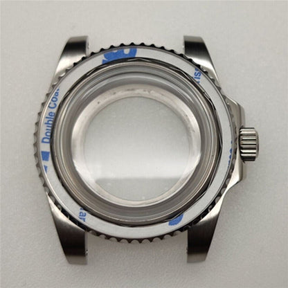 Watch Case Hardened Convex Bubble Mirror Case for NH35/NH36/NH39/NH38 movements, durable design for watch customization.