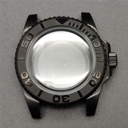 Watch Case Hardened Convex Bubble Mirror Case for NH35/NH36/NH39/NH38 movements, durable design for watch customization.