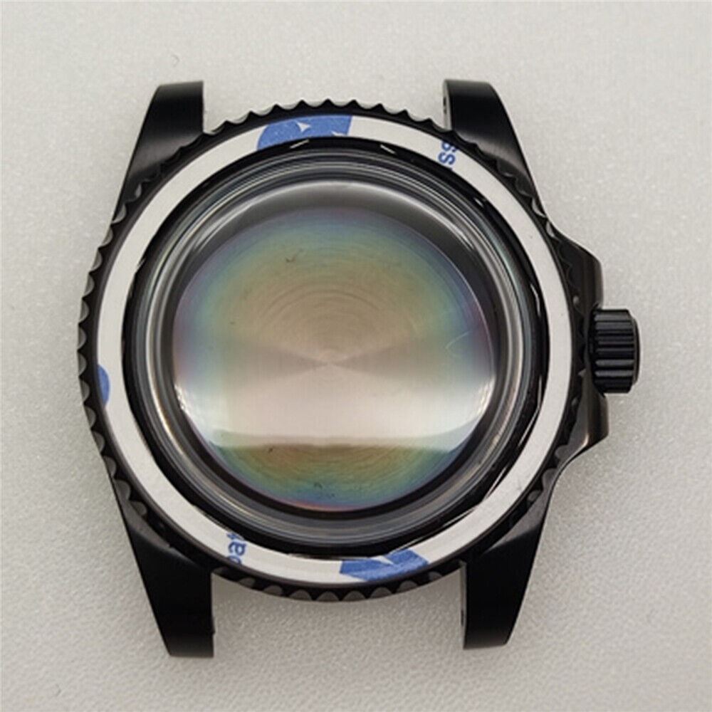 Watch Case Hardened Convex Bubble Mirror Case for NH35/NH36/NH39/NH38 movements, durable design for watch customization.
