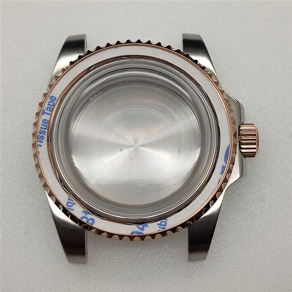 Watch Case Hardened Convex Bubble Mirror Case for NH35/NH36/NH39/NH38 movements, durable design for watch customization.