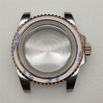 Watch Case Hardened Convex Bubble Mirror Case for NH35/NH36/NH39/NH38 movements, durable design for watch customization.
