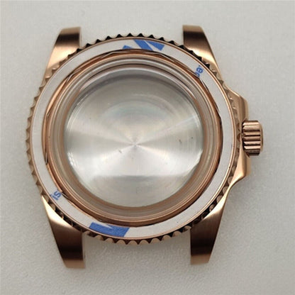 Watch Case Hardened Convex Bubble Mirror Case for NH35/NH36/NH39/NH38 movements, durable design for watch customization.