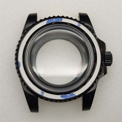 Watch Case Hardened Convex Bubble Mirror Case for NH35/NH36/NH39/NH38 movements, durable design for watch customization.