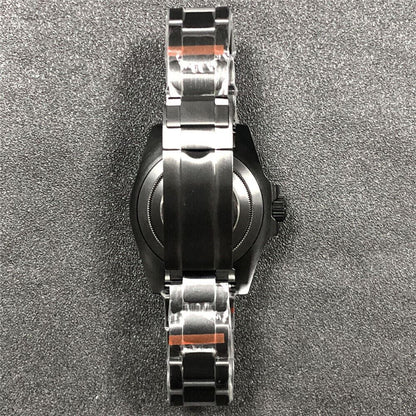 PVD coated watch case and strap with sapphire glass flat mirror, compatible with NH35/NH36 movements. Durable and stylish watch accessory.