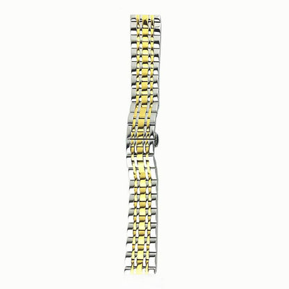 Golden 12mm stainless steel watch strap, perfect for elegant wristwatches and everyday wear.