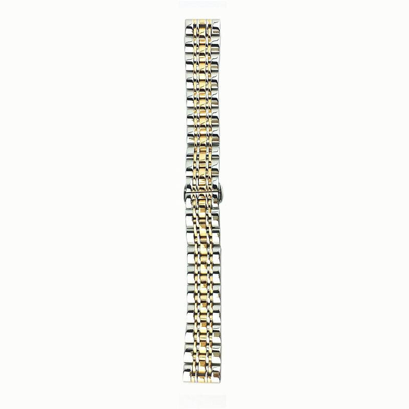 1. Elegant 12mm golden stainless steel watch strap for premium wristwatches.  