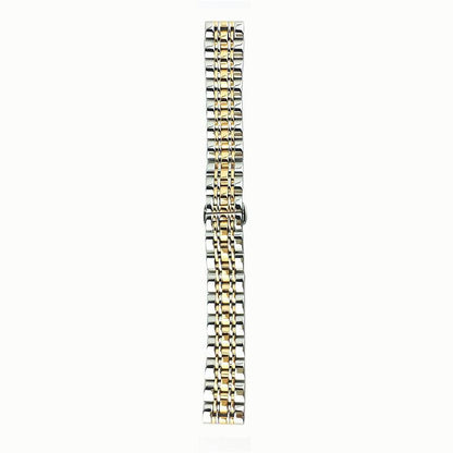 1. Elegant 12mm golden stainless steel watch strap for premium wristwatches.  
