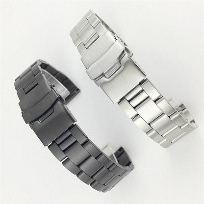 Diving Silk watch band with double lock buckle, available in 18-26mm widths for secure fit and style.