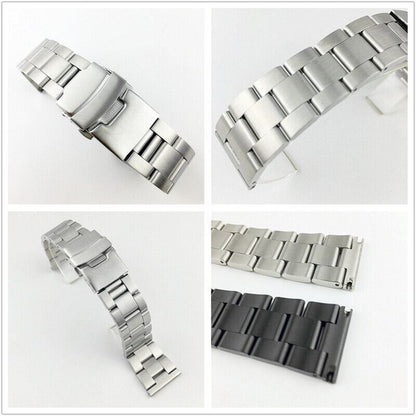 Diving Silk watch band with double lock buckle, fits 18-26mm watches securely and stylishly.