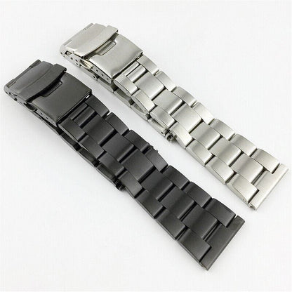 Diving Silk watch band with double lock buckle, available in multiple widths for a secure fit.