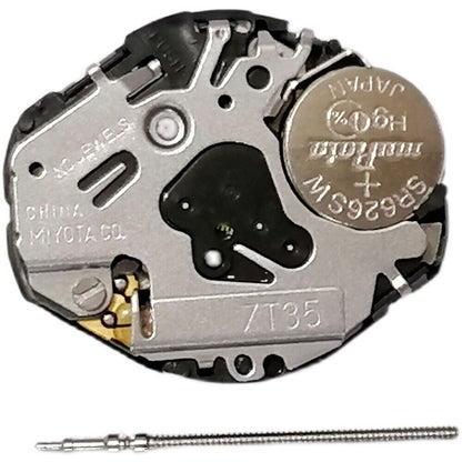 Montre Miyota 7T35 neuve, mouvement à quartz 3 aiguilles, fabriquée au Japon