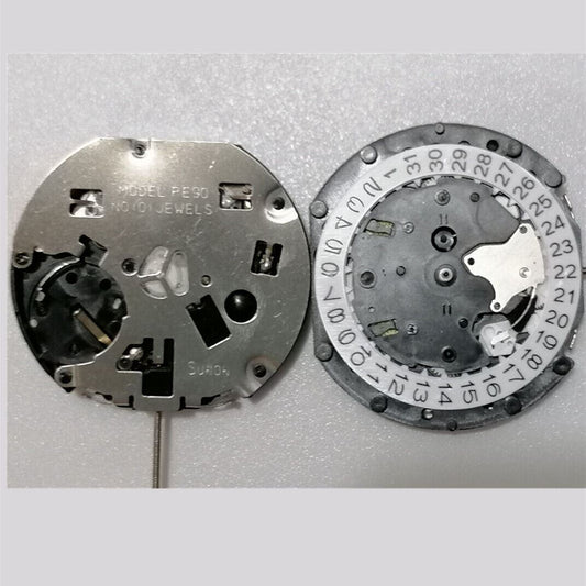Mouvement à quartz Sunon PE90 3 aiguilles Date à 3 heures avec petite seconde @3@6@9 Mouvement
