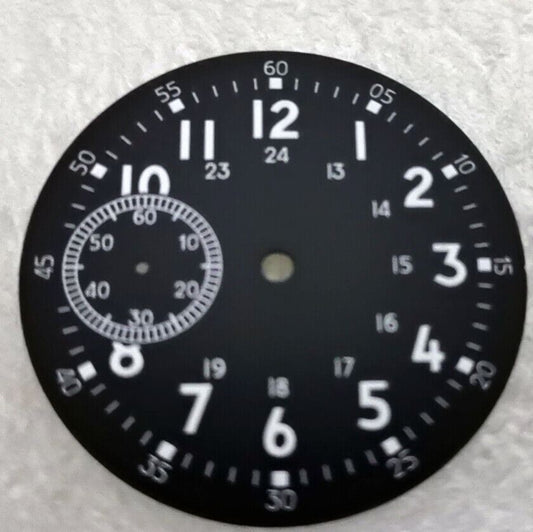 Cadran de montre 39 mm vert lumineux pour <tc>ETA</tc> 6497 Seagull ST3600, petite seconde à 9 heures