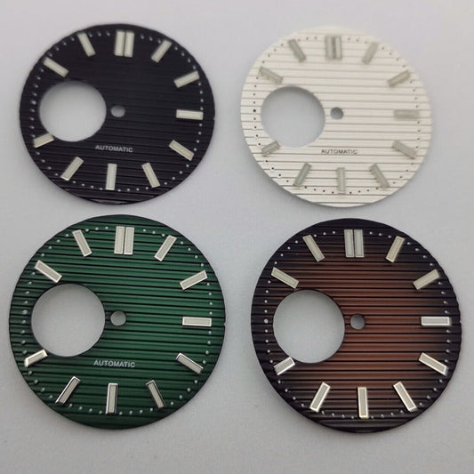 Cadran de montre neuf de 29,7 mm, vert lumineux, compatible avec le mouvement NH38 #JC06