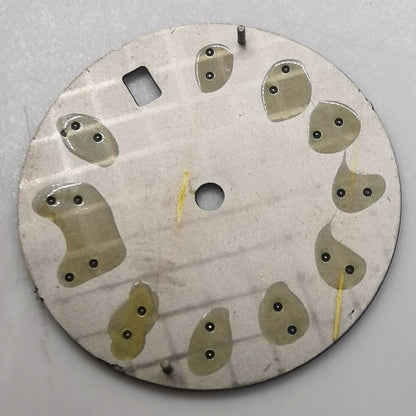 29mm Watch Dial Green Luminous Suitable for NH35 Movement With Leaf Background