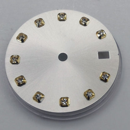 29 mm Zifferblatt ohne Leuchtmasse, geeignet für NH35 NH36 Uhrwerk, Imitation Diamond Nail
