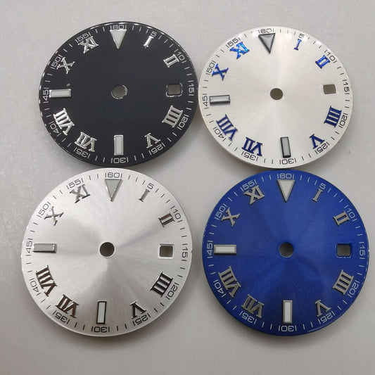 Green luminous 29.2mm watch dial for ETA2824, ETA2836, Miyota 8200, DG2813 movements, watch accessory.