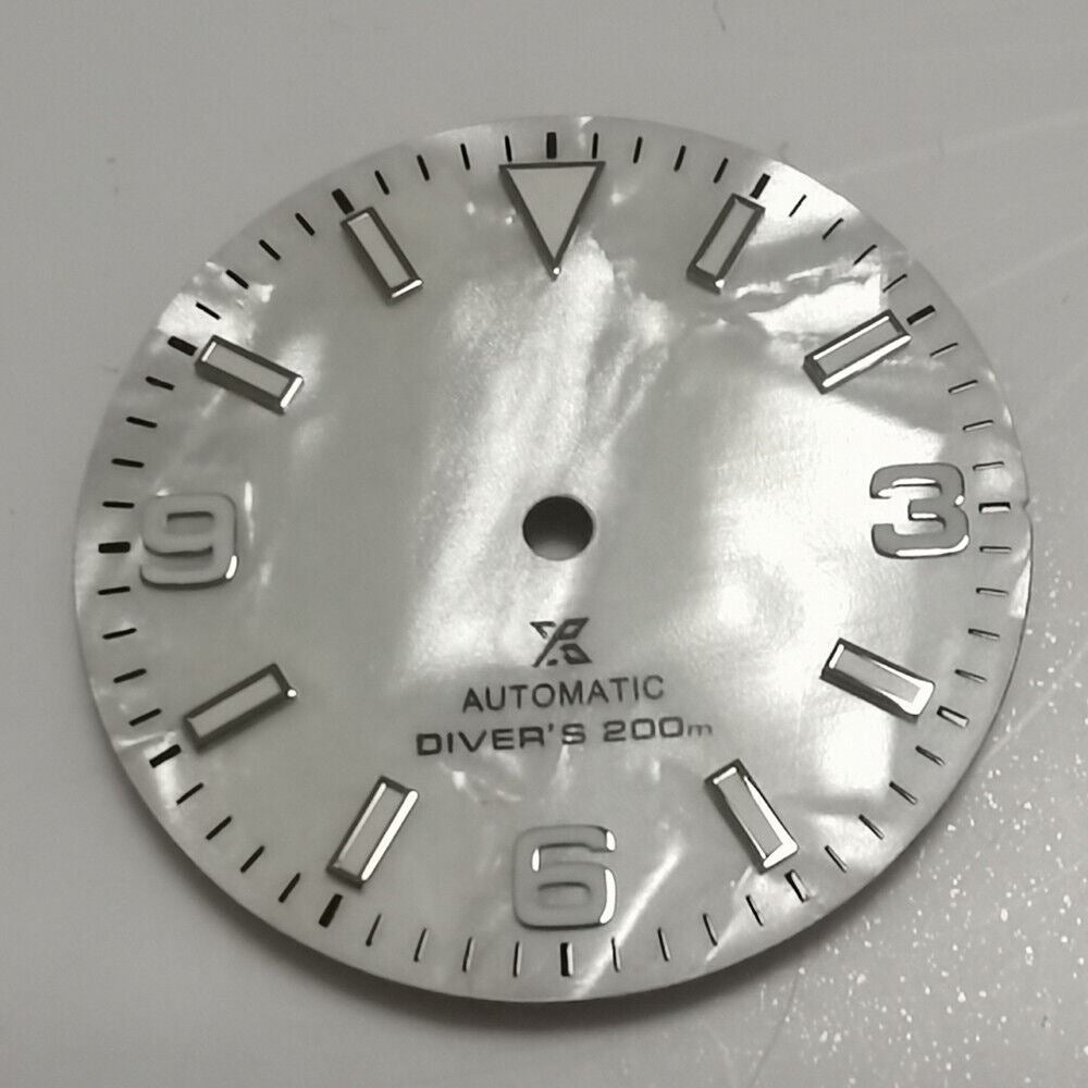Nature Shell 29mm Watch Dial Green Luminous Suitable for NH35 Movement B-1