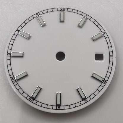 29.2mm green luminous watch dial with clear markers, fits ETA2824, 2836, Miyota 8215 movements.