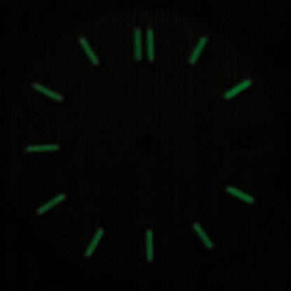 Green luminous 29.7mm watch dial for NH35 NH36 movement, perfect for precise watch repairs.