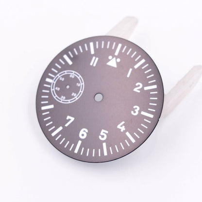 38.90mm Green Luminous Black Watch Dial Fit for ETA 6497 ST3600 Movement