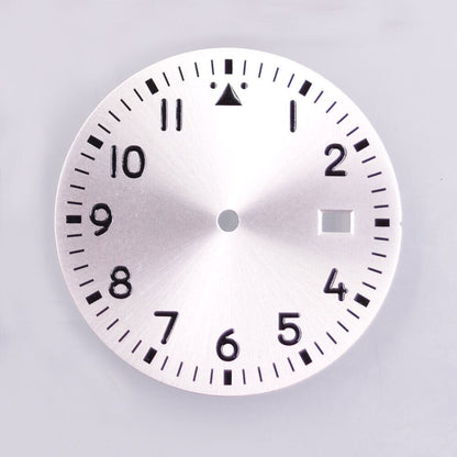 Cadran de montre lumineux vert de 33,80 mm, compatible avec les mouvements NH35/35A et NH36/36A