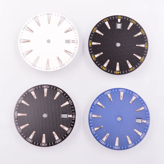 Cadran de montre lumineux vert 33,50 mm compatible avec les mouvements NH35/35A et NH36/36A AB-3