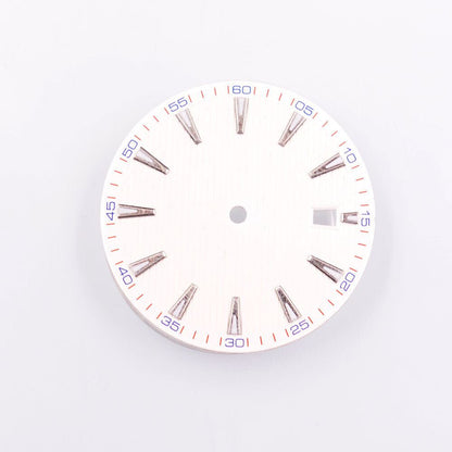 Green luminous watch dial by AB-3, precision fit for NH35/35A and NH36/36A movements, ideal for watch repairs.