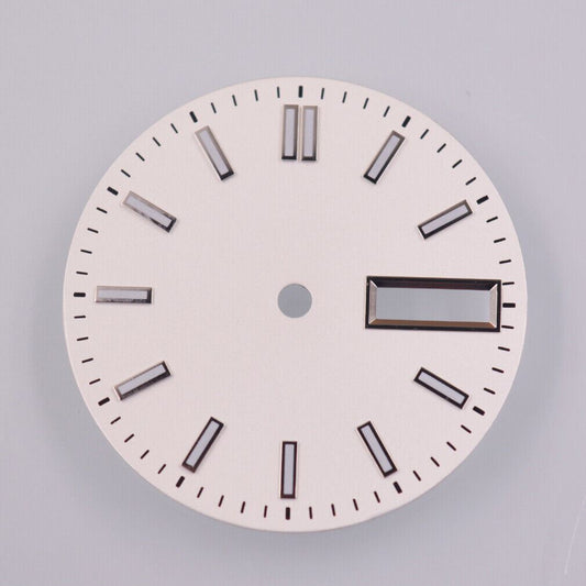 Cadran de montre lumineux vert 29 mm compatible avec le mouvement NH36 NH36A, noir/bleu/blanc