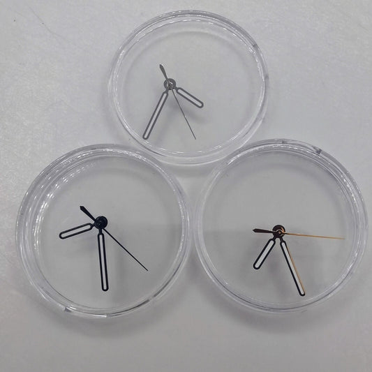 Green luminous watch hands set for NH35 NH36 movements by MYT, perfect for precise time visibility.