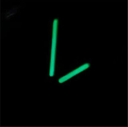 Green luminous watch hands set by MYT for NH35 NH36 movements, enhancing nighttime time reading accuracy.