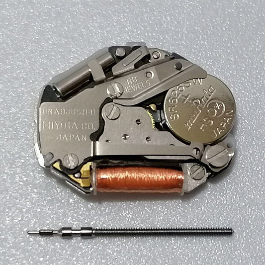 Mouvement à quartz Miyota 2025 à 2 aiguilles avec tige de montre