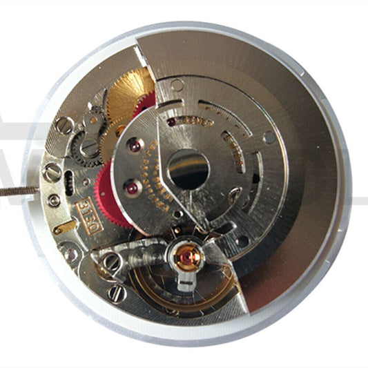 SA 3130 China Made watch with blue balance spring, mechanical automatic movement for precise timekeeping.
