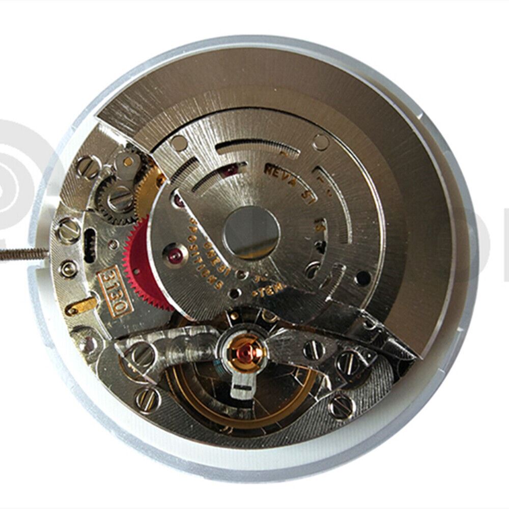 SA 3130 China Made watch with blue balance spring, mechanical automatic movement, durable stainless steel case.