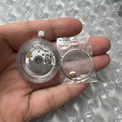 Silver Hangzhou HZ6460 GMT watch with 4 hands, automatic ETA 2836-2 movement for accurate timekeeping