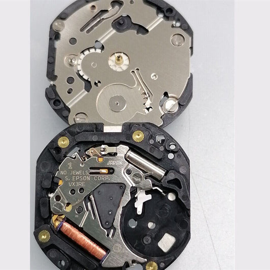 Hattori Epson VX3RE quartz movement, Japan-made, precision watch accessory for seamless timekeeping.
