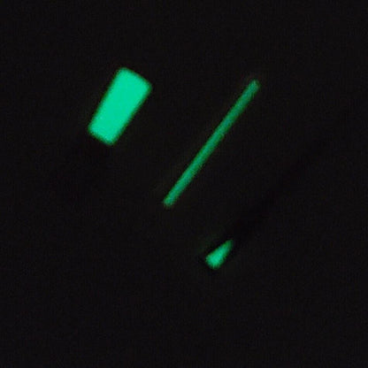 Green luminous watch hands set for NH35A/NH36A/4R36 movement, 3 hands sized 7/11/12mm, ideal for watch repairs.
