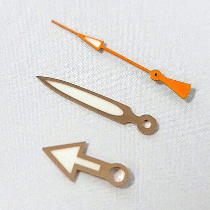 Green luminous watch hands set for NH35A/NH36A/4R36 movement, sizes 7.5/11.8mm.