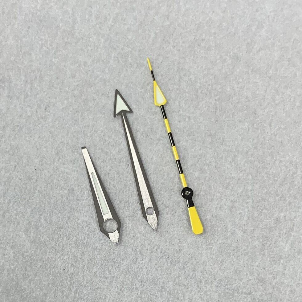 Blue luminous yellow second watch hand set for NH35A/NH36A/4R/7S movements by BB1.