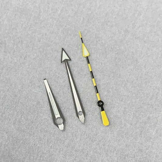 Blue luminous yellow second watch hand set for NH35A/NH36A/4R/7S movements by BB1.