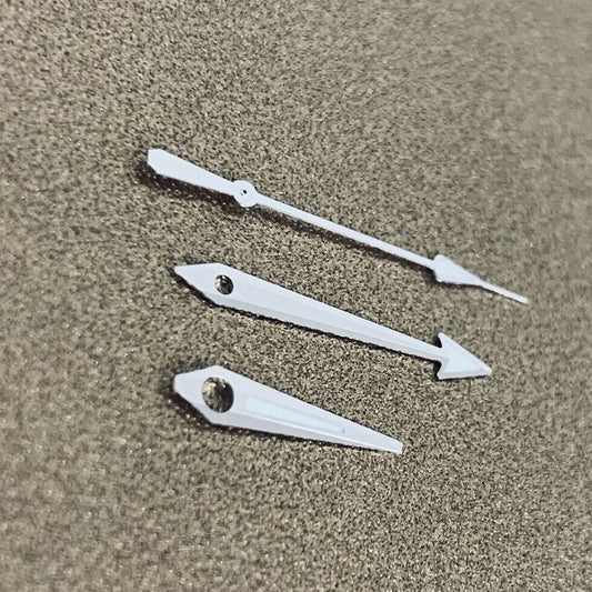 Blue luminous silver second watch hands set compatible with NH35A, NH36A, 4R, 7S movements by BB6.
