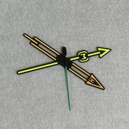Green luminous watch hands set for NH35A/NH36A movement by B24, ideal for watch repair and customization.