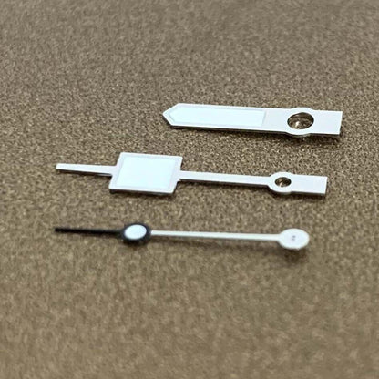 Green luminous watch hands set for NH35A/NH36A movement, boosting readability and sleek design.