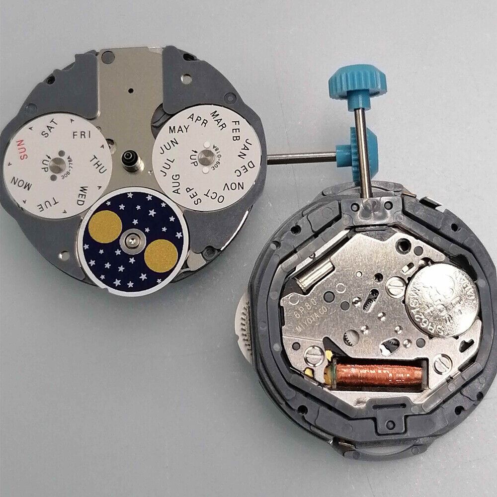 Mouvement à quartz Miyota 6P80, pièces de rechange pour montres, remplacement du 6380