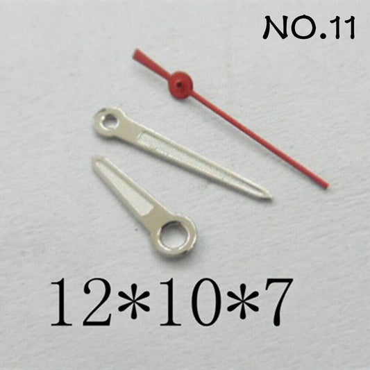 Luminous set of NO.11 watch hands for Miyota 2035 movement, 12/10/7mm lengths, enhances night readability