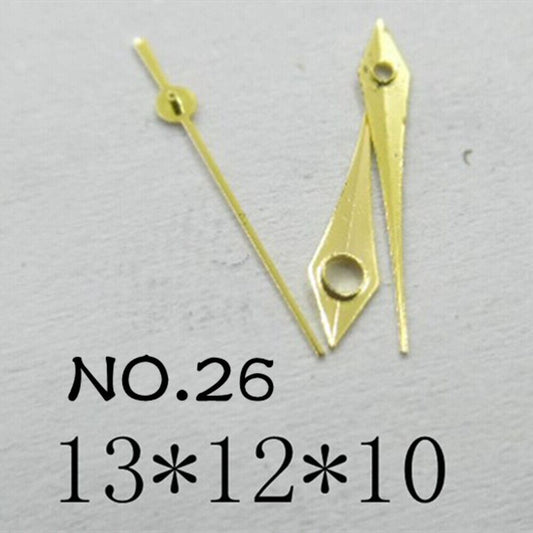 Golden set of watch hands for Miyota 2035 movement, lengths 13mm/12mm/10mm, model NO.26, brand watch accessories.