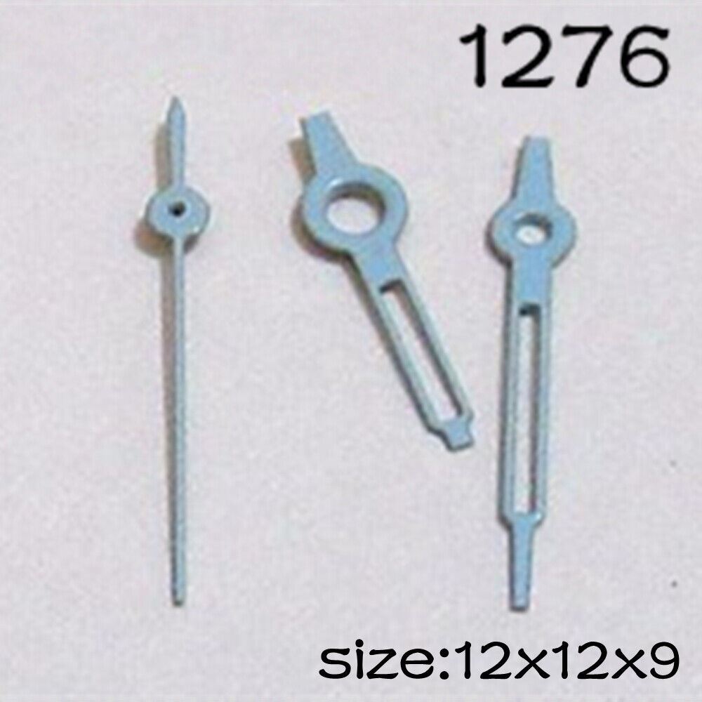 Set of blue watch hands for Miyota 2015 movement, lengths 12mm/12mm/9mm, precise accessory by NO.1276.