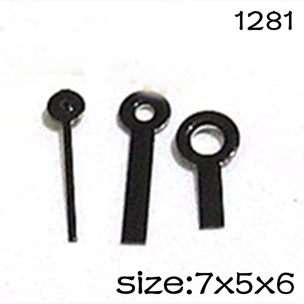 Black set of watch hands for Miyota 2015 movement, lengths 7mm/5mm/6mm, high precision NO.1281