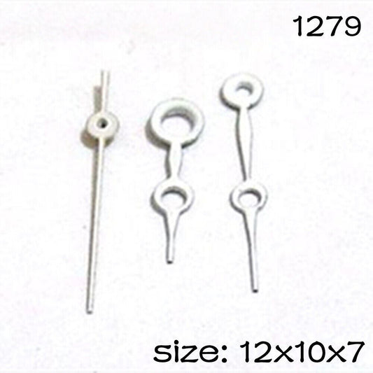 White watch hands set for Miyota 2015 movement, 12mm/10mm/7mm lengths, precise time accessory NO.1279.